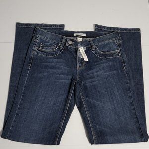 NWT White House Black Market WHBM Noir bootcut jeans size 6R dark denim